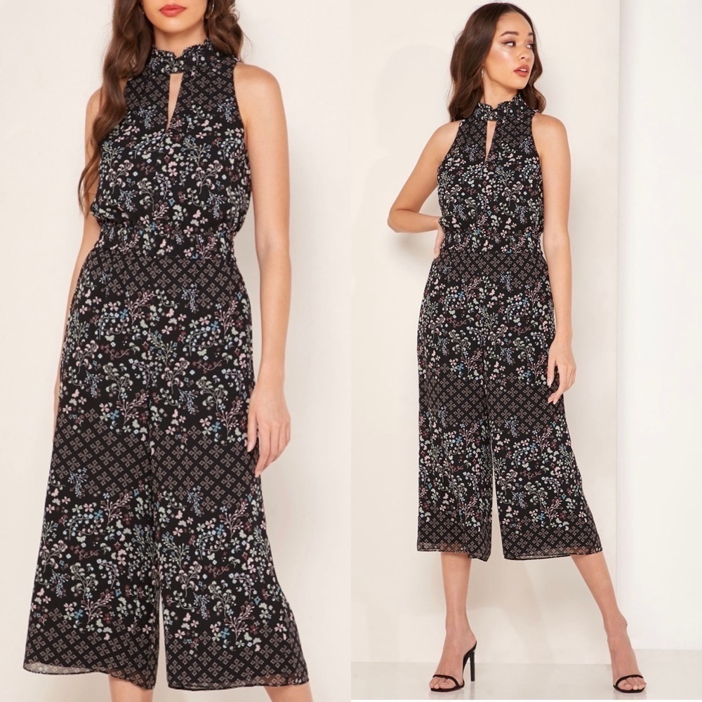 Ted Baker Marcila Hazel Halter Neck Wide Leg Floral Jumpsuit - XS - Picture 2 of 14